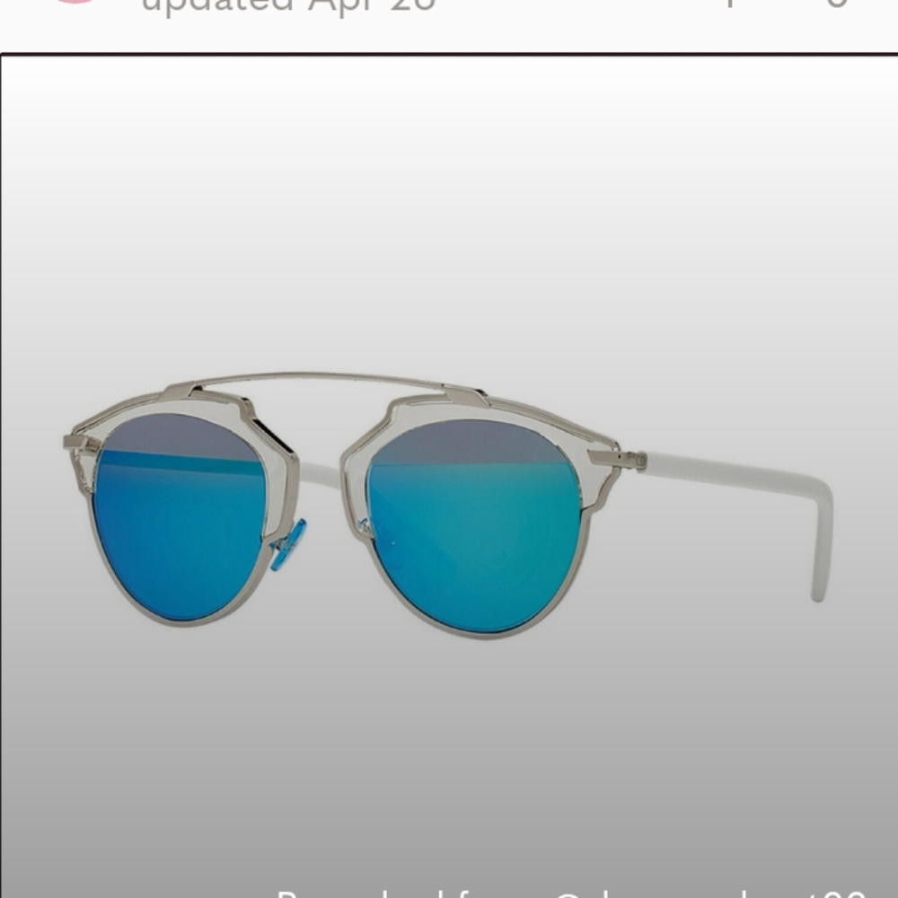 Dior so real blue mirrored designer sunglasses